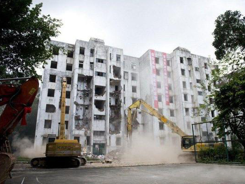 使用海沙的建筑物，墻體受損嚴(yán)重