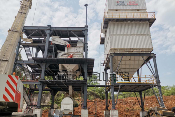 正在建設中的綠色制砂生產(chǎn)線